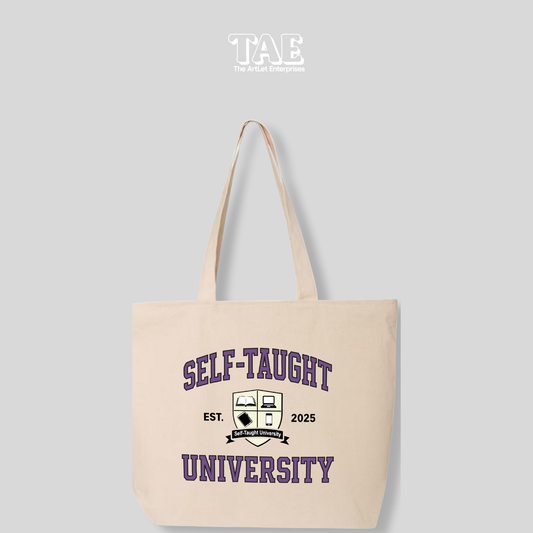 Self-Taught University - Zippered Tote Bag