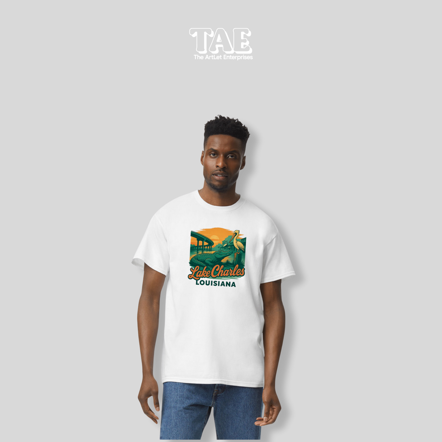 Lake Charles Gator & Pelican - Unisex Tee