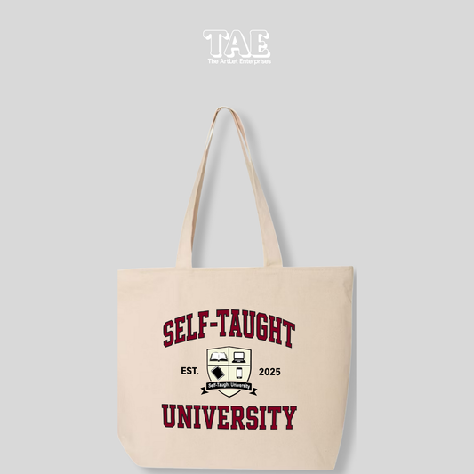 Self-Taught University - Zippered Tote Bag
